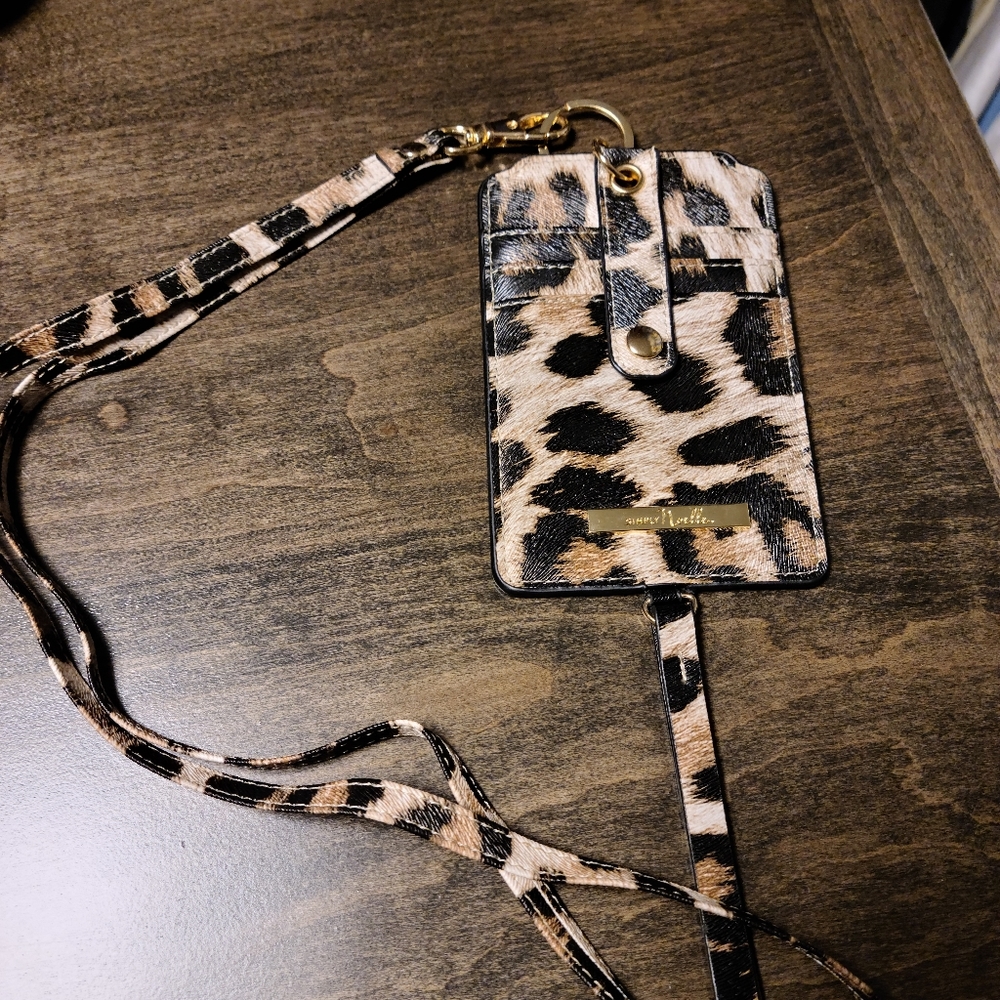 Leopard print ID/card case